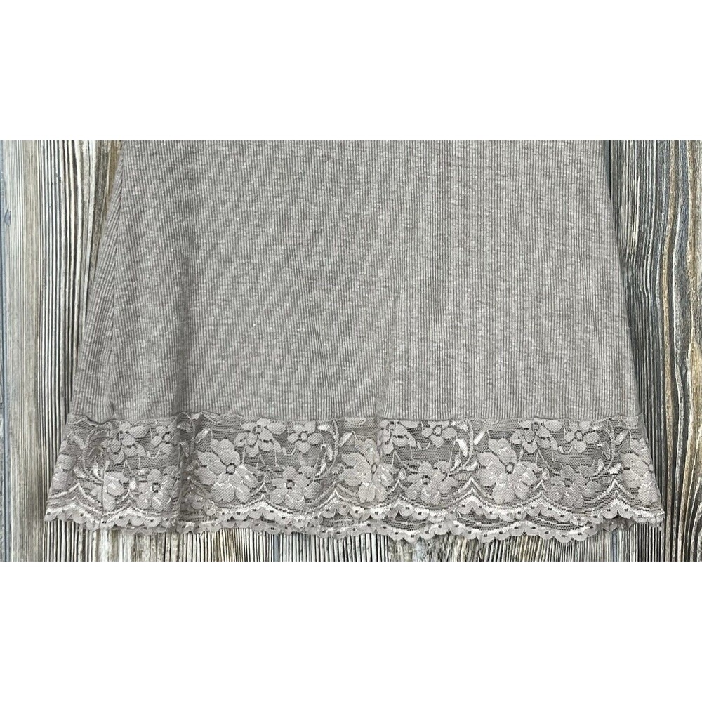 Vtg Y2K Self Esteem Beige Tank Top MED Lace Trim Bella Swan Elena Gilbert‎ - Picture 4 of 11